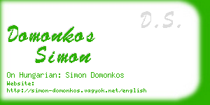 domonkos simon business card